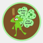 Pegatina de la rana del día de St Patrick
