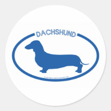 Pegatina de la silueta del Dachshund