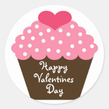 Pegatina de la tarjeta del día de San Valentín del