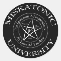 Pegatina de la universidad de Miskatonic