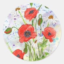 Pegatina de las "amapolas"