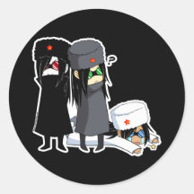 Pegatina de los Commies de Chibi