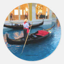 Pegatina de los gondoleros de Las Vegas Venecia