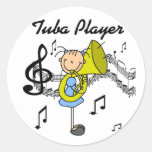 Pegatina de los pegatinas del jugador de la tuba