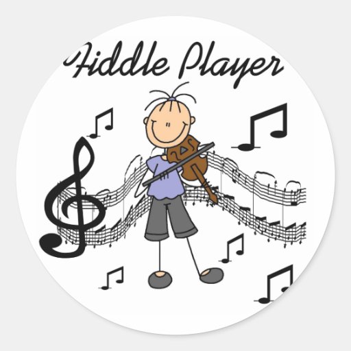 Pegatina de los pegatinas del jugador del violín