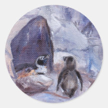 pegatina de los pingüinos de la jerarquización