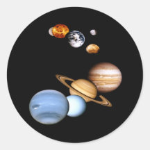 Pegatina de los planetas de la Sistema Solar