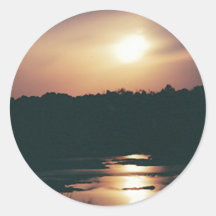 Pegatina DE MEDIANOCHE de la PUESTA DEL SOL