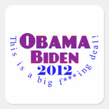 Pegatina de Obama Biden 2012 BFD