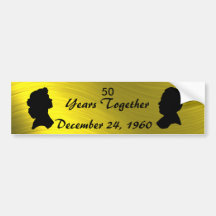 PEGATINA DE ORO DE ANNIVERSARY-BUMPER ETIQUETA DE PARACHOQUE