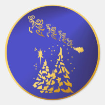 Pegatina de oro de Santa