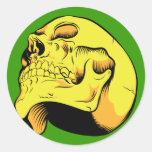 Pegatina de oro del cráneo