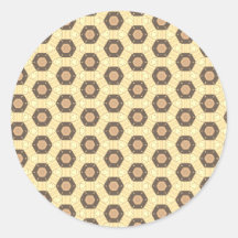 Pegatina de oro entrelazado retro del modelo del c