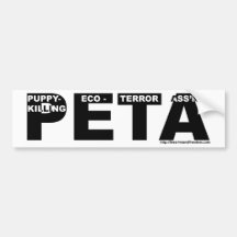Pegatina de PETA Pegatina De Parachoque