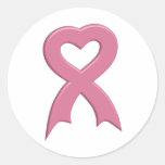 Pegatina de Pink-Ribbon-Heart-3D