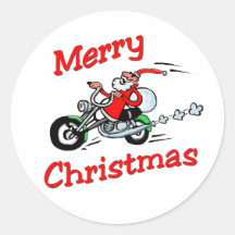 Pegatina de Santa de la motocicleta