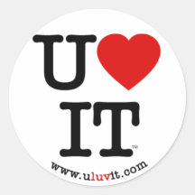 Pegatina de UluvIT con el URL (curvado)
