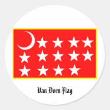 Pegatina de Van Dorn Flag