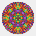 Pegatina decorativo de la mandala con colores bril