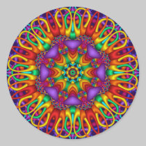 Pegatina decorativo de la mandala con colores bril pegatinas