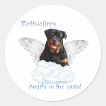 Pegatina del ángel de Rottweiler
