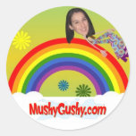 Pegatina del arco iris de MushyGushy