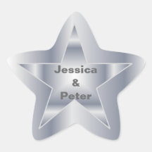 Pegatina del boda de la estrella