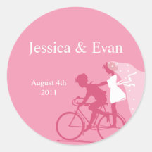 Pegatina del boda de los pares de la bicicleta de 