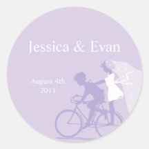 Pegatina del boda de los pares de la bicicleta de 