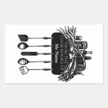 Pegatina del Bookplate de los libros de cocina
