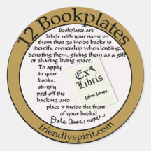 pegatina del bookplate para las órdenes