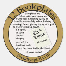 pegatina del bookplate para las órdenes