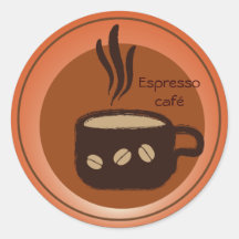 Pegatina del café