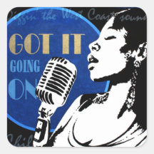 Pegatina del cantante del jazz