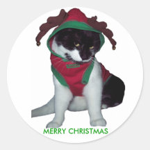 PEGATINA DEL CAT DE LAS FELICES NAVIDAD