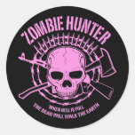 Pegatina del cazador del zombi