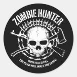 Pegatina del cazador del zombi