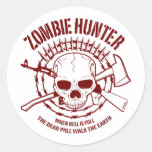 Pegatina del cazador del zombi