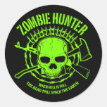 Pegatina del cazador del zombi