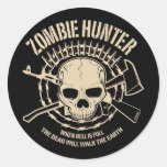 Pegatina del cazador del zombi