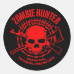 Pegatina del cazador del zombi