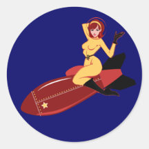 Pegatina del chica del espacio