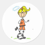 Pegatina del chica del fútbol
