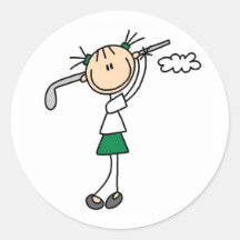 Pegatina del chica del golf