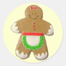 Pegatina del chica del pan de jengibre