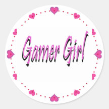 Pegatina del chica del videojugador
