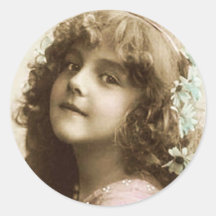 pegatina del chica del vintage