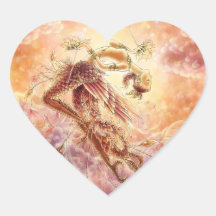 Pegatina del corazón de Thep Kinnaree