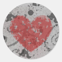 Pegatina del corazón del Grunge