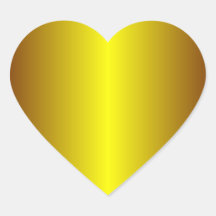 Pegatina del corazón del oro